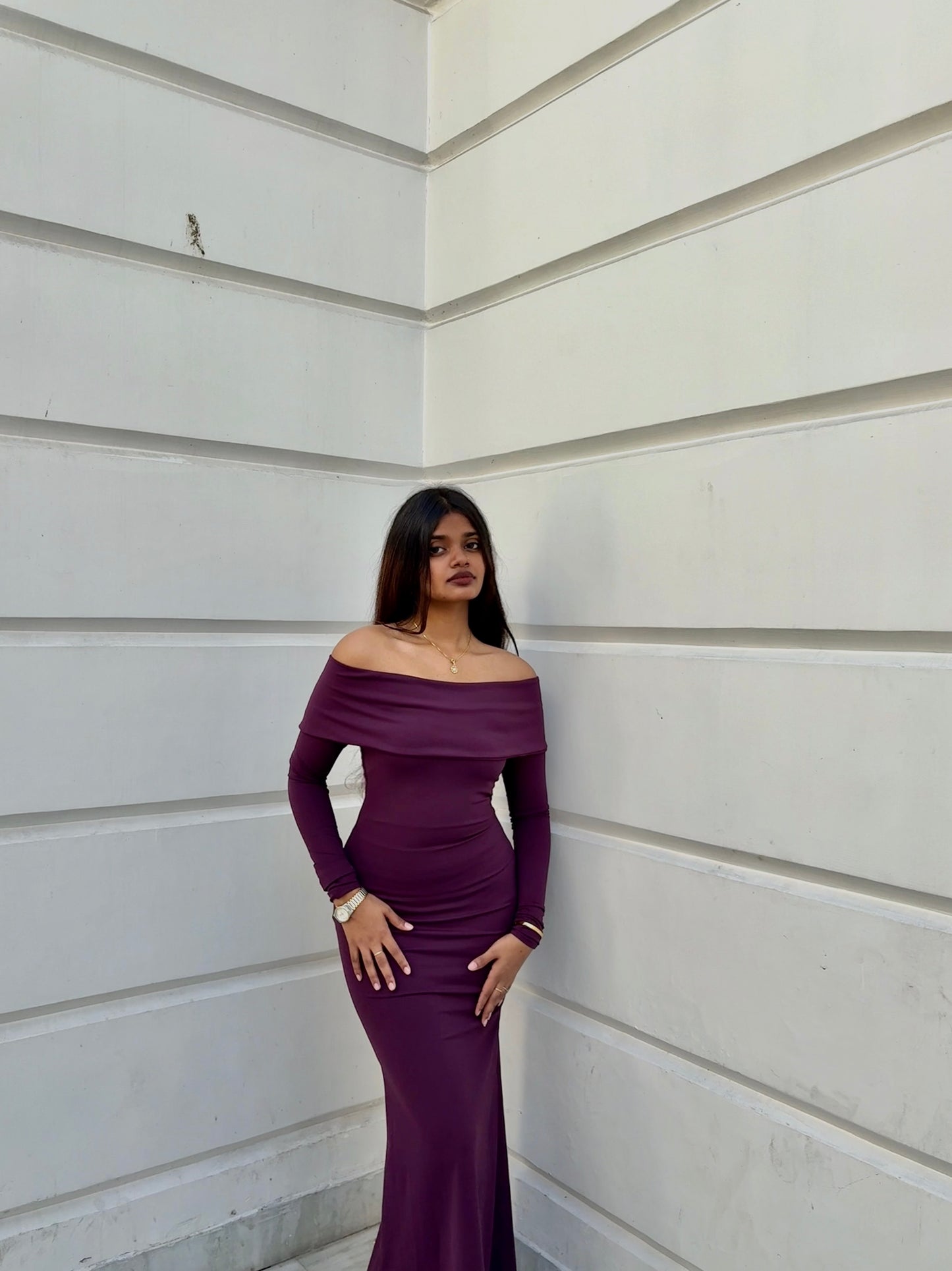 Wine  Bodycon Dress